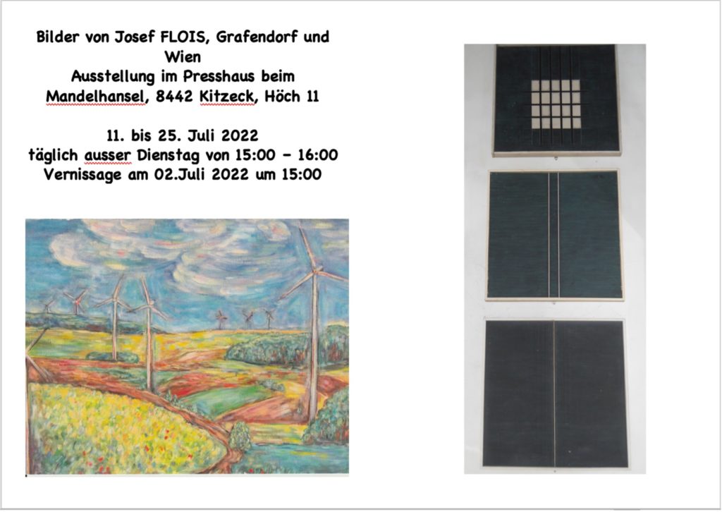 Ausstellungsankündigung Josef Flois