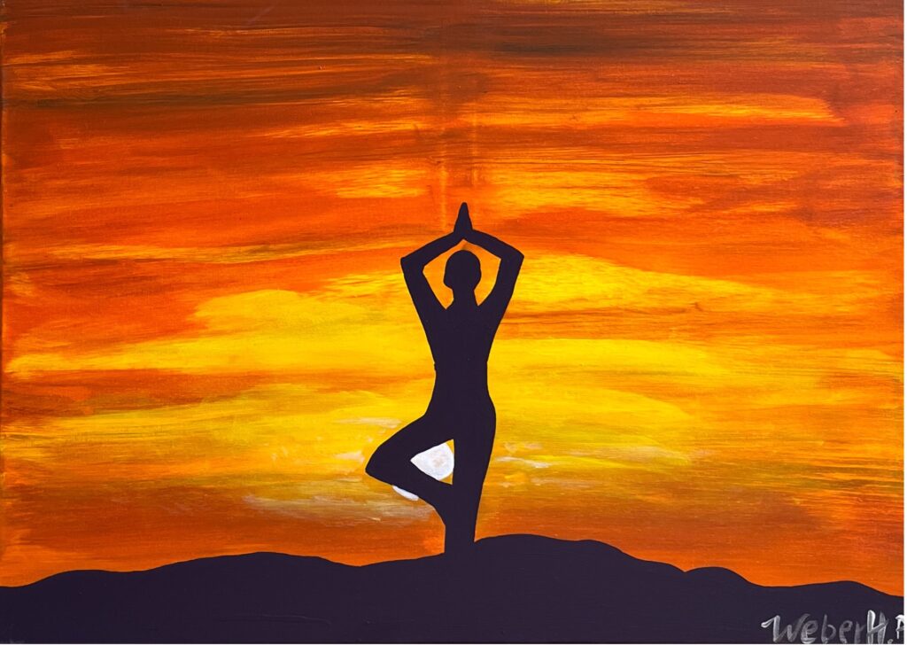 Yoga im Abendrot
